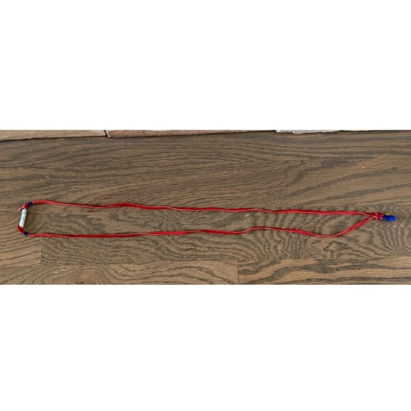 Shashi red leather wrap bracelet with beaded center - Picture 4 of 6